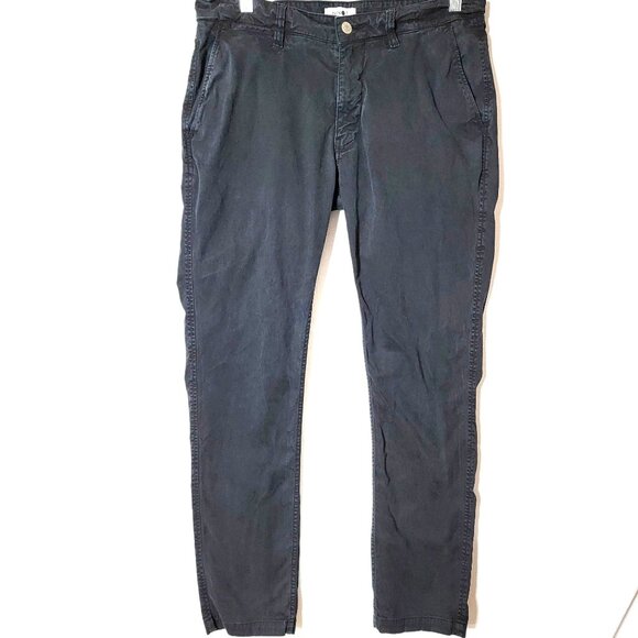 NN07 NO NATIONALITY Mens Casual Pants Sz 33/32 Straight Leg Chino Marco Black - Picture 1 of 15